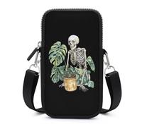 Gardener Skeleton Small Crossbody Bag for Women Men Mini Cell Phone Purse Wallet Side Shoulder Satchel Purses