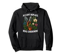 Gardener Vs. AI Gardening Cannot Replace Humor Plant Garden Pullover Hoodie