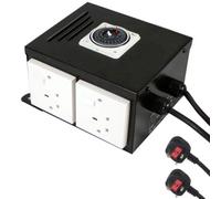 gardeners corner Hydroponics 4 Way Contactor Black Box Timer Relay Grow Light Timer Box 4 x 600w