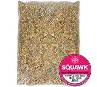 SQUAWK No Mess Seed Mix | Garden Wild Bird Food Mixture | Husk and Shell Free Seeds | Premium Quality Balanced Formula | Protein-Rich Mix Great Source of Energy | Attracts Various Birds (15kg)