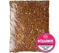 SQUAWK Whole Peanuts | Premium Quality Fresh Feed | Garden Wild Bird Nut Food | Natural Aflatoxin Free Mix | Protein Rich, High in Energy Mixture | Nutritious Vitamins and Essential Oils (15kg)