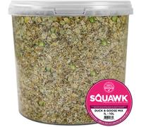 SQUAWK Duck & Goose Mix | Premium Grade Wild Bird Food | Tasty Outdoor Wildlife Snack | Nutritious, Protein-Rich Feed | Naturally Blended Ingredients | Corn, Grains, Wheat, Oils, Vitamins (1L Tub)