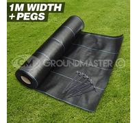 Gardeners Dream 1M X 25M Weed Suppressant Garden Ground Control Fabric + 50 Pegs
