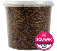 SQUAWK Dried Mealworms | Premium Garden Wild Bird Food Mix Balanced Formula | Protein-Rich, Great Source of Energy | Contains Beneficial Mixed Vitamins | Large Variety (2.5L Tub)