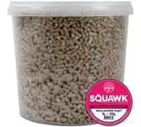 SQUAWK Mealworm Suet Pellets - Quality High Energy Garden Wild Bird Feed (2.5L)