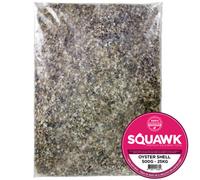 SQUAWK Hen Sized Oyster Shell | Premium Grade Poultry Food Mix | Nutritious Feed for Chicken Hen Animals | Natural Grit Mixture | Improves Digestion, Strong Bones & Beaks and Size of Eggs (25kg)