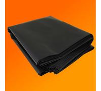 GardenersDream Heavy Duty Plastic Sheeting - 250G Thick Black Plastic Sheeting for Garden, DIY, Yard, Construction, Builders Work - Waterproof Polythene Cover Sheets (2m x 3m)