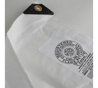 Gardeners Dream 3.6M X 6.0M White Flame Retardant Tarpaulin With Eyelets