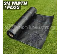 Gardeners Dream 3M X 25M Weed Suppressant Garden Ground Control Fabric + 50 Pegs
