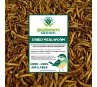 GardenersDream Dried Mealworms - Nutritious Wild Garden Bird Food Treats Birds