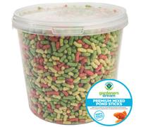 GardenersDream Colour Mix Fish Sticks - 4mm Premium Grade Healthy & Nutritious Food - Naturally Balanced Feed for Ornamental Cold-Water Aquarium Fish - Great Source of Minerals & Vitamins (2.5L)