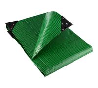 GroundMaster 170gsm Green Mono Colour Tarpaulins - Heavy Duty Waterproof Outdoor Versatile Sheet Cover (4m x 5m)