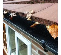 GroundMaster Gutter Guard Brush - Drain Downpipe Leaves Filter (16m (52.5ft), Black)