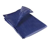 GroundMaster 80gsm Blue Economy Tarpaulin - Waterproof Outdoor Fishing Camping Ground Sheet Cover (2.7m x 3.5m (9ft x 11ft))