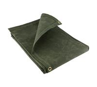 GroundMaster 21oz Heavy Weight Canvas Tarpaulin - Super Heavy Duty Water Resistant Versatile Ground Sheet Cover (1.8m x 2.4m)