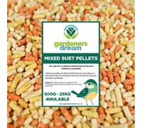 GardenersDream Mixed Suet Pellets | Garden Wild Bird Food Mix | Nutritious and Healthy Feed Mixture | Insect, Berry & Mealworm Pellet | Contains Essential High Energy Vitamins and Minerals (20kg)