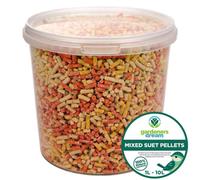 GardenersDream Mixed Suet Pellets | Garden Wild Bird Food Mix | Nutritious and Healthy Feed Mixture | Insect, Berry & Mealworm Pellet | Contains Essential High Energy Vitamins and Minerals (5L Tub)