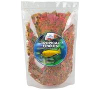 SAKANA Tropical Flakes | Premium Quality Aquatic Fish Food Mixture | Healthy and Nutritious all-round Feed for Pond-Dwelling Life | High Protein, Great Source of Vitamins & Easily Digestible (1kg)