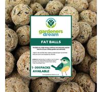 GardenersDream Suet Fat Balls | Premium Garden Wild Bird Food | Enhanced Year-Round Formula | Naturally Blended, High in Energy & Protein-Rich Feed | Full of Nutritious Fat Fibre & Moisture (150 Pack)