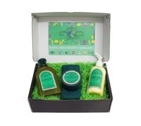 Gardeners Gift Set Box with Gardeners Honey Hand Cream 75g, Gardeners Bath Soak 250ml, Flannel & Gardeners Honey Hand Lotion 250ml by Elegance Natural Skin Care Repair Dry Chapped Hands Split Fingers