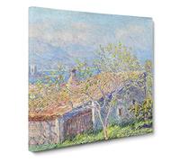 Gardener's House At Antibes by Claude Monet Canvas Print | Gallery Wrapped 30mm Frame Wall Art | 20x20 inches | Ready to Hang | Impressionist Picture | Living Room Bedroom Lounge Office