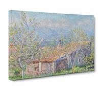 Gardener's House At Antibes By Claude Monet Canvas Print | Gallery Wrapped 30mm Frame Wall Art | 24x16 inches | Ready to Hang | Impressionist Picture | Living Room Bedroom Lounge Office