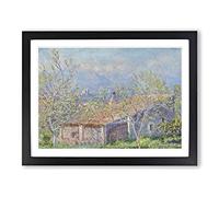 Gardener's House At Antibes By Claude Monet Classic Painting Framed Print | A2 Black Framed Wall Art | Ready to Hang | Classic Historical Picture | Living Room Bedroom Lounge Office