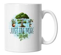 Gardeners Mug: Secret Santa Ceramic Garden Lovers Coffee Cup, Just One More Mug