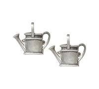 Gardeners Watering Can Cufflinks, Handcrafted English Made Pewter, Silver Finish, with Personalised Leatherette Gift Box