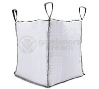 GardenersDream 1 Tonne FIBC Bulk Builders Bags Wtih Handles - Large 1000kg Capacity Strong Reinforced Loops Tough Heavy Duty 1 Ton White Garden Sacks (15)