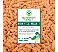 GardenersDream Berry Suet Pellets | Garden Wild Bird Food Mix | Balanced and Healthy Feed Mixture | Nutritious Berry Flavoured Pellet | Contains Tasty High Energy Vitamins and Minerals (5kg)
