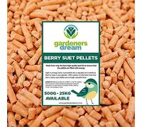 GardenersDream Berry Suet Pellets | Garden Wild Bird Food Mix | Balanced and Healthy Feed Mixture | Nutritious Berry Flavoured Pellet | Contains Tasty High Energy Vitamins and Minerals (5kg)