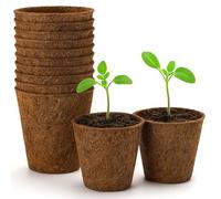 GardenersDream Biodegradable Coir Plant Pots Eco-Friendly Coconut Fibre for Seedlings, Cuttings (100, 14cm)