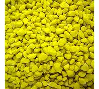 GardenersDream Coloured Aquatic Gravel - Premium Natural Bottom Fish Tank Stones (1kg, Yellow)