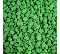 GardenersDream Coloured Aquatic Gravel - Premium Natural Bottom Fish Tank Stones (2.5kg, Green)