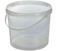GardenersDream Durable Multipurpose Clear Round Recylable Plastic Storage Tubs 5L (5 Tubs)
