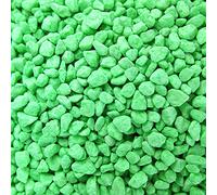 GardenersDream Fluorescent Aquatic Gravel - Decorative Aquarium Fish Tank Stones (1kg, Green)