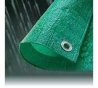 GardenersDream Heavy Duty Tarpaulin - Various Economy Tarpaulin Sheet with Eyelets - Waterproof Tarpaulin Roofing Sheet for Construction, Agriculture, Camping, and Outdoor Use (GREEN - 3.5M X 3.5M)