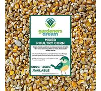 GardenersDream Mixed Poultry Corn | Premium Quality Natural Feed Mix | Rich in Vitamins and Calcium | Chicken Duck Geese Food | Helps Develop Strong Beaks, Tough Bones & Healthy Feathers (1kg)