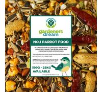 GardenersDream NO1 Parrot Food | Premium Quality High Energy Mix | Nutritious Wild Garden Bird Feed | Additive Free Cleaned to 99.9% Purity | Provides Both Mental and Physical Stimulation (5kg)