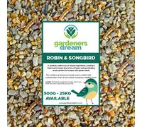 GardenersDream Robin & Songbird Mix | Nutritious Wild Bird Food for Garden Birds | Free of Husks & Germinating Seeds | Premium Quality Source of Protein and Energy | Year-Round Feed Mixture (20kg)