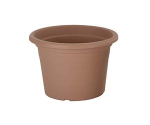 Gardenesque Eco Cylinder Recycled Plastic Terracotta Planter (3 Pack, 40cm diameter)