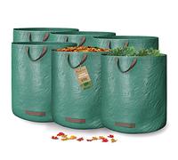 GardenGloss 6x Garden Waste Bags Heavy Duty With Handles - 272L Garden Bag | UV-Stable and Water-Repellent - Reusable and Sturdy Garden Bags