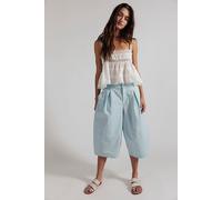 Gardenia Cropped Cotton Trousers at Free People in Pastel Blue, Size: US 8 - female