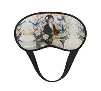 Gardenia Flowers Birds Blocking Light Mask Sleep Aid, Comfortable Blackout Sleep Mask for Travel Yoga, Soft Eye Cover