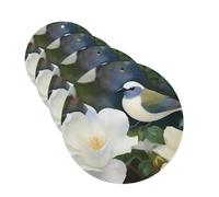 Gardenia Flowers Birds Car Air Freshener Cards for Women Men 4 Pack Cute Car Accessories Long Lasting Scent Car Diffuser Hanging Auto Aromatherapy Tablets Car Fresheners Gifts