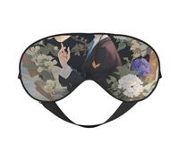 Gardenia Flowers Birds Print Comfortable Eye Mask Full Coverage Lightweight Men Women Outdoor Travel Relaxation
