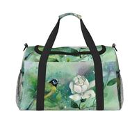Gardenia Flowers Birds Print Hand Travel Bag Ideal for Long-Distance Travel and Daily Use
