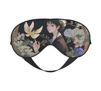 Gardenia Flowers Birds Print Stylish Sleep Eye Mask Lightweight Adjustable Strap Men Women Travel Nap Night