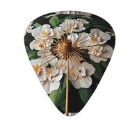 Gardenia Umbrella Guitar picks in thin, medium, and thick sizes, 12-piece set, suitable for electric guitar and various instruments